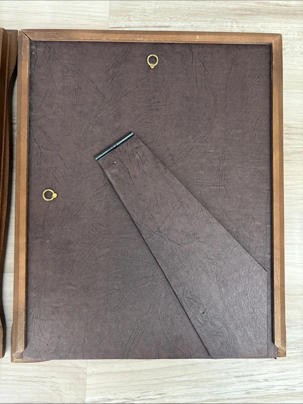 Set of VTG mid century Brown Wood Picture Frames